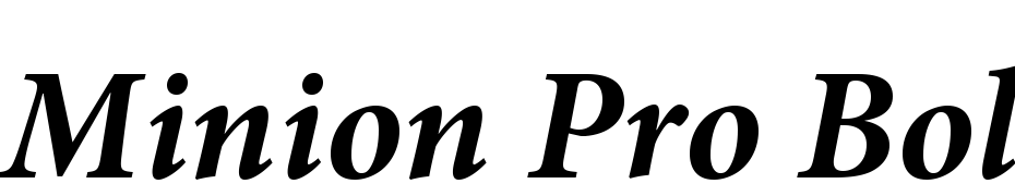 Minion Pro Bold Italic Font Download Free